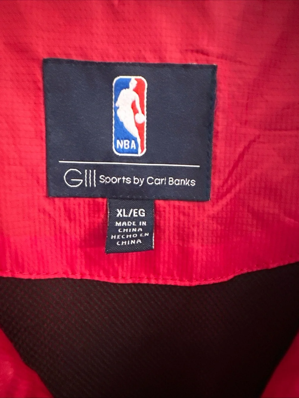 Chicago Bulls Lightweight Jacket Windbreaker Size XL Gll Carl Banks NBA